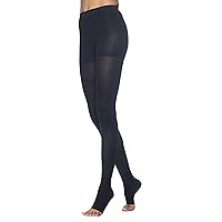 Women’s DYNAVEN Open Toe Pantyhose 20-30mmHg - Black - Large Long