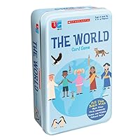 Scholastic The World Travel Card Game, Perfect for Summer Learning for Kids, Learn About The World, for 2 or More Players Ages 6 and Up from
