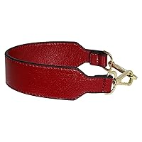 Shoulder-Strap Short Handles Strap-Replacement Faux Leather Replacement-Strap for Purse Handbag Litchi WineRed(Gold Clasp）