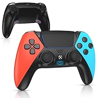 Wiv77 Controller for PS4 Controller,Gaming Controller for Playstation 4 Controller,Control Ps4 with Motion Sensor/Joysticks/Turbo/Programming Functions,Scuf Controller for PS4/Pro/Slim/Steam,Red Blue