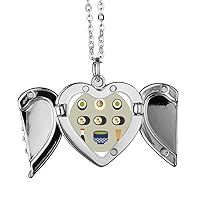 Traditional Japanese Local Food Sushi Angel Wings Necklace Pendant Fashion Gift, ys/m
