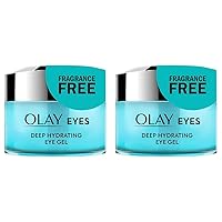 Olay Deep Hydrating Eye Gel with Hyaluronic Acid for Tired Eyes, Hydrating Gel, Cucumber, 0.5 Fl Oz (Pack of 2)