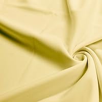 Evie Pale Yellow Polyester Scuba Double Knit Fabric by The Yard - 10021