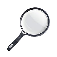 Qiangcui Boutique Magnifying glassPortable High Definition Handheld Portable Magnifier,25x Hd Glass 125mm Large Lens for Reading Small Map Inspection Jewelry Loupe Black/Product Code: WW-2278 Black