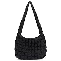 KUANG! Large Puffer Tote Bag for Women Cute Quilted Tote Bag Crossbody Puffy HandBag Cotton Padded Shoulder Bag