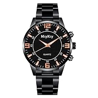 Men Simple Alloy Steel Band Quartz Watch, Casual Analog Wrist Watch, Fashion Father Watch Husband Watch Boy Watch
