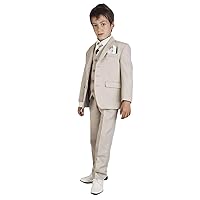 Boys' 3-Pieces Suit Formal Jacket Trousers & Waistcoat