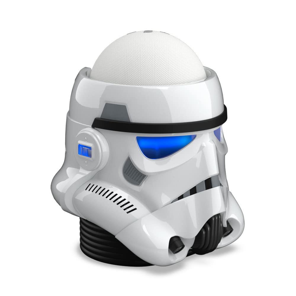 Star Wars Bundle. Bundle Includes: Echo Dot (5th Gen, 2022 release) | Glacier White & the Limited Edition, Star Wars Stormtrooper Stand