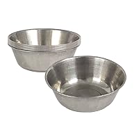 6 Sauce Bowls 4.4x1.6 - Candy Snacks Dips Bowl, 290ml Stainless Steel Jam/Spice Bowl Set, Olive/Peanuts Bowl (11 cm = 4.4 inch // 290 ml, 6 pcs)