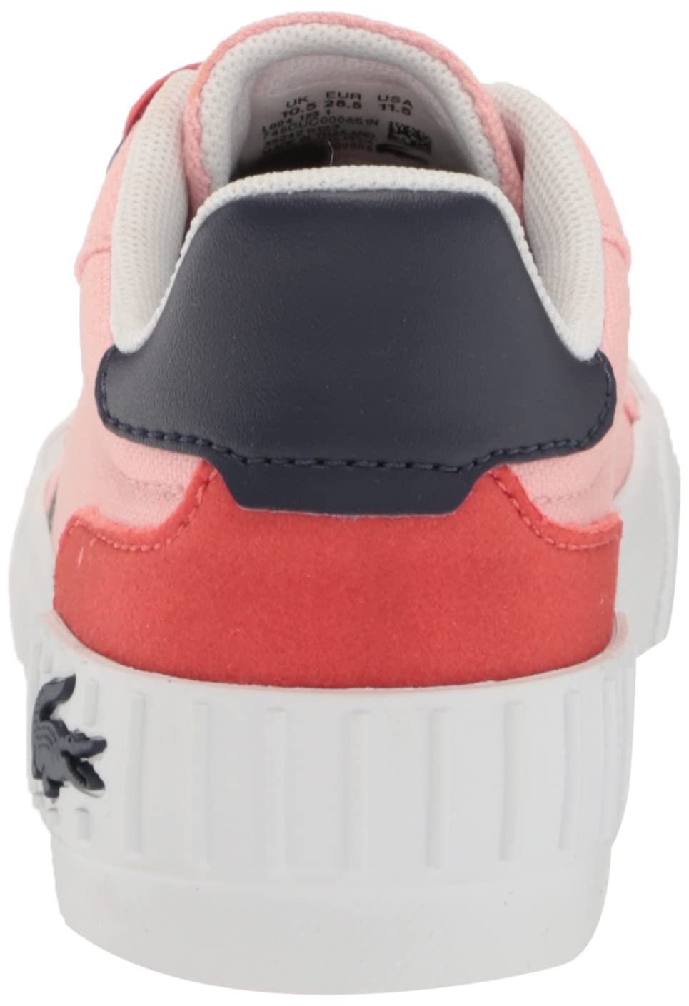 Lacoste Kids L004 Sneaker, Pink/Navy, 5.5 US Unisex Toddler