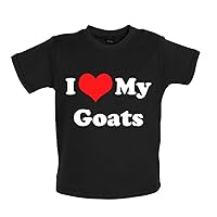 I Love My Goats - Organic Baby/Toddler T-Shirt - Black - 12-18 Months