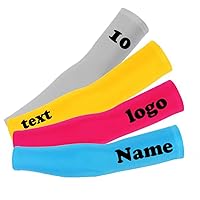 Custom Arm Sleeves For Men Women Kids, Personalized Number Text Picture Name For Baseball Football Baseball Cycling