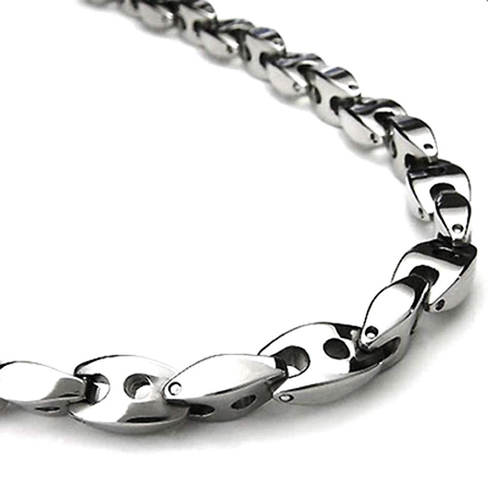 True Titanium Men's 7MM Link Necklace Chain (Length 16
