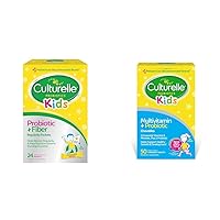 Kids Probiotic + Fiber Packets (Ages 3+) - 24 Count - Digestive Health & Immune Support & Kids Complete Chewable Multivitamin + Probiotic for Kids, Ages 3+, 50 Count