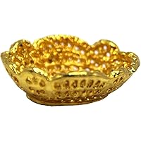 Dollhouse Gold Fruit Bowl Miniature Dining Room Table Accessory 1:12 Scale