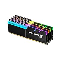F4-3200C16Q-32GTZR Trident Z RGB Series 32 GB (8 GB x 4) DDR4 3200 MHz PC4-25600 CL16 Dual Channel Memory Kit - Black with Full Length RGB LED Light bar