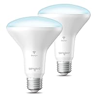 BR30 Smart Light Bulb, Updated FFS WiFi Led Flood Light Bulbs, Smart Bulbs That Works with Alexa, Google Assistant, E26 Daylight,60W Equivalent, 650LM, 2.4GHz WiFi Only, No Hub Required, 2Pack