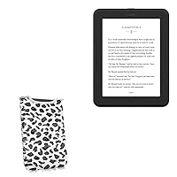 BoxWave Case Compatible with Barnes & Noble Nook GlowLight 4e - Snow Leopard Plush SlipSuit, Animal Leopard Print Padded Soft Sleeve