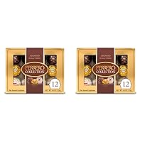 Ferrero Collection Premium Gourmet Assorted Hazelnut Milk Chocolate, Dark Chocolate and Coconut, Great Holiday Gift Box, 4.6 oz, 12 Count (Pack of 2)