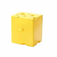 Cow Cheese Slice Holder Storage Container For Refrigerator Sliced Shredded Keeper Containers For Fridge (Yellow)