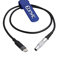Eonvic PD USB C Right Angle to 2 Pin Fast Charging Cable for Tilta Teradek SmallHD Z-CAM Cameras Wireless Video Transmission Power Supply (Straight)