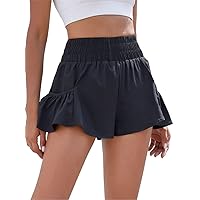 BMJL Womens High Waisted Shorts Athletic Running Shorts Workout Gym Quick Dry Flowy Shorts with Pockets