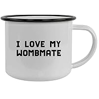 I Love My Wombmate - 12oz Stainless Steel Camping Mug, Black