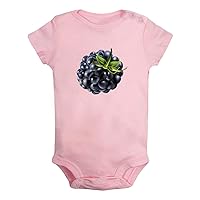 Fruit Blackberry Image Print Rompers Newborn Baby Bodysuits Infant Jumpsuits Novelty Outfits Clothes