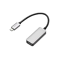 Amazon Basics Aluminium USB-C to DisplayPort Adapter (4K@60Hz), Thunderbolt 3 Compatible, Case of 135, grey
