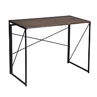 DORAFAIR Foldable Computer Desk Gaming Computer Desk Home Office Study Desk Modern Student Writing Table Gaming Workstation for Small Space, 39.4
