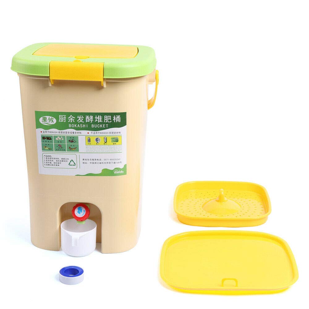 21L Indoor Composter Compost Bin, Upthehill Food Recycler and Kitchen Compost Container Composting Waste Bin for Kitchen