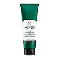 The Body Shop Tea Tree 3 in 1 Wash Scrub & Mask – Purifying Vegan Skincare For Oily, Blemished Skin – 4.2 oz