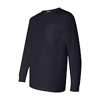 Union-Made Long Sleeve T-Shirt with a Pocket - 3055