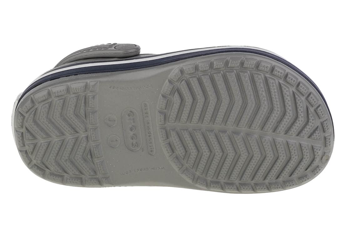 Crocs Unisex-Child Crocband Clogs (Little Kid/Big Kid), Smoke/Navy, 3 Little Kid