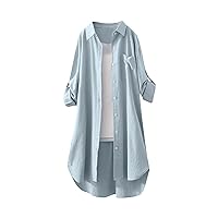 Long Sleeve Tunic Summers Shirts Women Work Elegant Cosy Frilly Womans Softest V