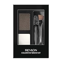 Revlon Eyebrow Kit, ColorStay Brow Kit Eye Makeup with Longwearing Brow Powder, Pomade, Spoolie & Angled Brush Tip, 102 Dark Brown, 0.08 Oz