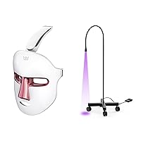 Red Light Mask, 7-1 Colors Red Light For Face, Lash Light for Eyelash Tech, LED Lash Lamp with Foot Pedal Control - for Professional Lash Technicians