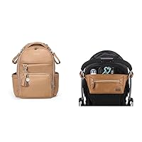 Itzy Ritzy Diaper Bag Backpack with 19 Pockets & Stroller Caddy with Adjustable Straps & External Zippered Pocket