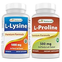 Best Naturals L-Lysine 1000mg & L-proline 500 mg