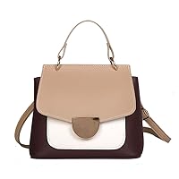 Xmiral Messenger Bag Handbag Women Flap Pocket Cover Flap Pocket Waterproof Pure Color Buckle Versatile