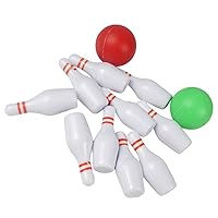 ERINGOGO 1 Set Bold Model Sports Toy Room Toy Set pins Bottle Accessories Sporting Goods Desktop de Mini House Bowling Model Pretend Cake Straw Toddler Small Quiller Bowling