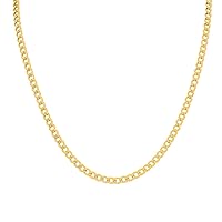 14K Yellow Gold Filled 4.1MM Curb Link Chain with Lobster Clasp