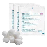 0.5g*10Pcs Large Cotton Balls Medical Absorbent Cotton Ball Disposable Wound Care Home Travel with Self-Sealing Packaging Bag - 3 Pack