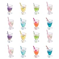 Airssory 30 Pcs Mini Juice Drink Bottle Cup Charm for DIY Necklace Keychain Earrings Jewelry Making Crafts