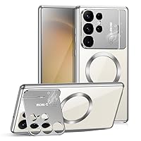 IVY Armor Case for Samsung Galaxy S23 Ultra S23U Case - [Compatible with MagSafe] - Invisible Stand Case with Fragrance Aroma Slim Shockproof Phone Cover - Silver