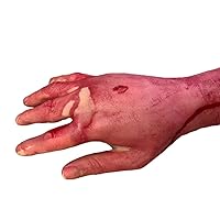 2PCS Halloween Fake Hand Prop Fake Scary Severed Hand Scary Fake Bloody Hand for Haunted House Halloween Party