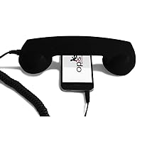 Cell Phone Handset/Retro Phone Handset/Handset for Mobile/Old School Cell Phone/Old Telephone Headset/Cell Phone Receiver/Handheld Receiver Cell Phone – 60s Micro by Opis, Germany (Black)