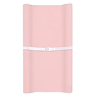 American Baby Company 100% Natural Organic Cotton Jersey Knit Fitted Contoured Changing Table Pad Cover, Pink, Soft Breathable, for Girls