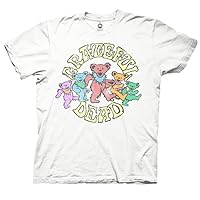 Ripple Junction Grateful Dead Men's Short Sleeve T-Shirt Dancing Bears Classic Distressed Vintage Washed Officially Licensed