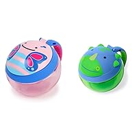 Skip Hop Baby Snack Containers Zoo Butterfly & Dino Cups (2-Pack)